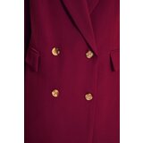 Trendyol Burgundy Oversize Lined Buttoned Woven Blazer Jacket | ePonuda.com