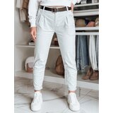 DStreet Spodnie damskie chinosy z paskiem MODELA jasnoszare | Shoptok.si