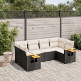 vidaXL 6-dijelni set vrtnih sofa s jastucima crni od poliratana | shoptok.hr