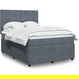 Maison Chic Box spring postelja - Vzmetna postelja z vzmetnico temno siva 160x200 cm žamet SL4877, (21901775) | Shoptok.si