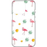  Silikonska maska za iPhone 14 Pro 6.1 Flamingos Print Skin bela Cene