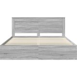  Konstrukcija postelje z vzglavjem Siva Sonoma 200 x 200 cm, (5000103887) | Shoptok.si