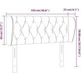 vidaXL Vzglavje z ušesi temno sivo 103x23x78/88 cm žamet | Shoptok.si