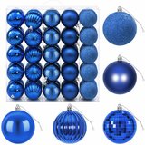  Set božićnih kuglica 50 kom. Plava 8 cm Polistiren | shoptok.hr