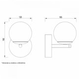 Vesta 540 ZIDNA SVETILJKA 7W 3000K CRNA/MESING | ePonuda.com