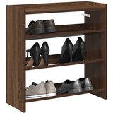 vidaXL Regal za čevlje rjav hrast 60x25x62 cm inženirski les Cene