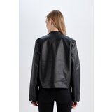 Defacto Regular Fit Zippered Faux Leather Jacket | shoptok.hr