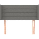  Uzglavlje s ušima tamnosivo 93x16x78/88 cm od tkanine | shoptok.hr