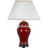 Elstead Lighting Elstead Lightbox Namizna svetilka Oxblood Temple Jar z 1 lučjo iz keramike, visok bombažni senčnik Empire, (22099479) | Shoptok.si