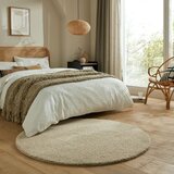 Flair Rugs Bež pralna okrogla preproga iz recikliranih vlaken 133x133 cm Fluffy – | Shoptok.si