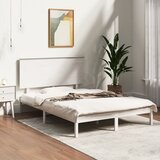 Furnova Posteljni okvir bel iz trdnega lesa 135x190 cm, (21935544) Cene