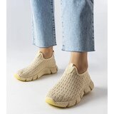 Gemre Light beige slip-on sports sneakers Obenor Cijene