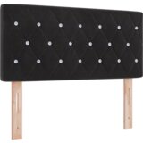 vidaXL Postelja s vzmetnico Črna 90x200 cm Žamet | Shoptok.si