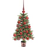 vidaXL Božično drevo med 150 LED z stojalom Zelena 65 cm PE | Shoptok.si