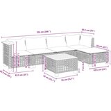  6-dijelni set vrtnih sofa od poliratana s jastucima sivi | shoptok.hr