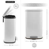 Spirella Mat bijela željezna kanta za smeće s pedalom 50 l Akira – | shoptok.hr