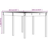  Vrtni stol sivi 159,5 x 82,5 x 76 cm od masivne borovine | shoptok.hr