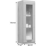 Mömax Viseča Vitrina Auris, Bela, Barva Hrasta | Shoptok.si