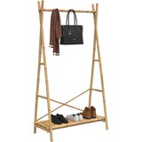  Stalak za odjeću s policom 102 x 50 x 190 cm od bambusa | shoptok.hr