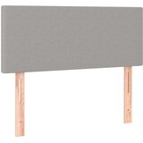 vidaXL Box spring postelja z vzmetnico LED sv. siva 120x190 cm blago | Shoptok.si