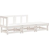 Maison Chic Seti vrtnega pohištva - Vrtna garnitura - Vrtni pohištvo set 3-delna bela trdna borovina, (21810303) | Shoptok.si