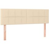  Box spring postelja z vzmetnico krem 140x200 cm blago, (20896770) | Shoptok.si
