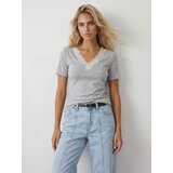 Sinsay Rebrasta bluza s čipkastim izrezom | shoptok.hr