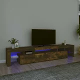 TV ormarić s LED svjetlima boja dimljenog hrasta 215x36 5x40 cm