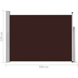  Uvlačiva bočna tenda za terasu 120 x 500 cm smeđa | shoptok.hr