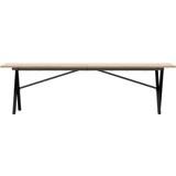  Stolić za kavu X-oblika 160x40x45cm borovina i čelik | shoptok.hr
