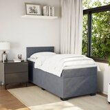  box spring s madracem tamnosivi za 1 osobu baršunasti | shoptok.hr