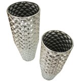 Mauro Ferretti Metalne visoke vaze u setu 2 kom u srebrnoj boji (visina 92 cm) Silvy – | shoptok.hr
