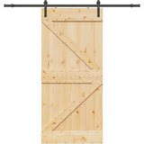 vidaXL Klizna vrata s priborom za montažu 80 x 210 cm masivna borovina | shoptok.hr