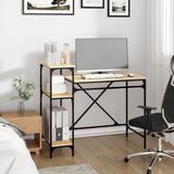  Radni stol s policama boja hrasta 105x50x90 cm drvo i željezo | Eponuda.com