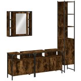  4-dijelni set kupaonskih ormarića boja dimljenog hrasta drveni | shoptok.hr