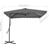  suncobran s čeličnim stupom 250 x 250 cm antracit | Eponuda.com