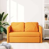 vidaXL Talni raztegljiv kavč 2 v 1 temno rumen 112x174x55 cm blago | Shoptok.si
