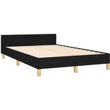  Za krevet s uzglavljem crni 120 x 200 cm od tkanine | shoptok.hr