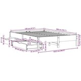vidaXL Okvir kreveta bez madraca voštano smeđi 120x200 cm od borovine | shoptok.hr