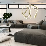 Toolight viseća stropna svjetiljka moderno led zlato + daljinski upravljač APP386-CP | shoptok.hr