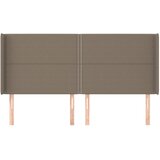  Uzglavlje s ušima smeđesivo 203x16x118/128 cm od tkanine | shoptok.hr