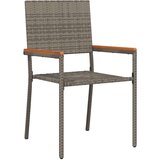  7-delni vrtnarski jedilni set Siva Poly Ratan, (22087129) | Shoptok.si