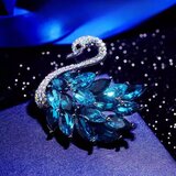 INF Broška kristalni labod Blue, (21686043) | Shoptok.si