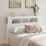  LED uzglavlje bijelo 160 x 18,5 x 103,5 cm konstruirano drvo | shoptok.hr