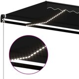 vidaXL tenda na ručno uvlačenje s LED svjetlima 450 x 350 cm antracit | shoptok.hr