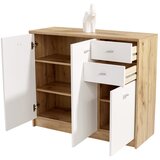 Mömax komoda 4-you new, bela, barva hrasta | Shoptok.si