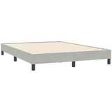 Krevet s oprugama i madracem svjetlosivi 160x210 cm baršunasti | shoptok.hr