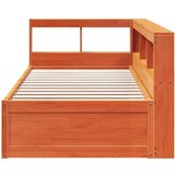  Knjižna postelja brez ležišča vošč. rjava 90x200 cm borovina, (21793050) | Shoptok.si