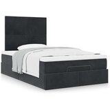  Otomanski okvir kreveta s madracima crni 120x190 cm baršunasti | shoptok.hr