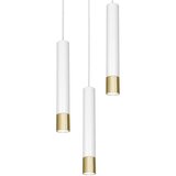 Viseći luster NEST na sajli 3xGU10/8W/230V bela/zlatna okrugao | Eponuda.com
